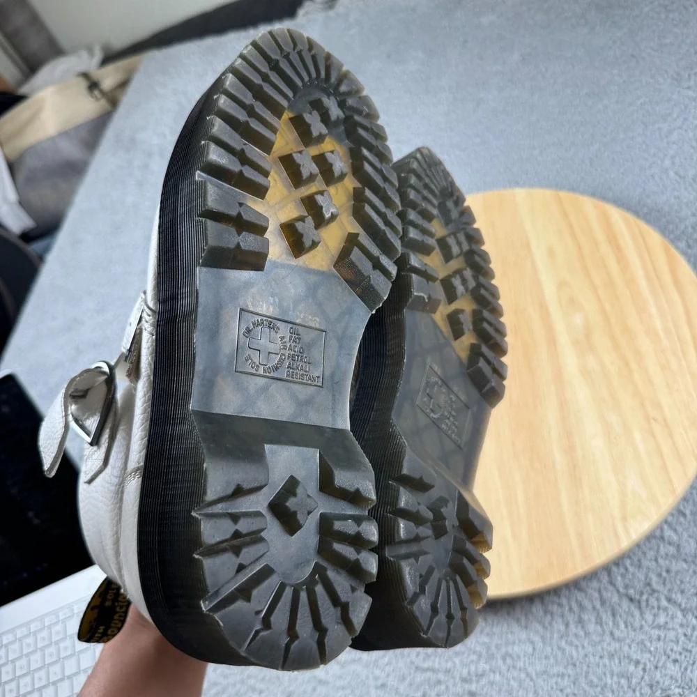 Dr. Martens White Platform Shoes - Picture 7 of 9